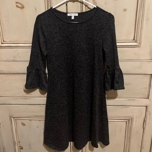 Sophia + Zeke Dark Gray Sweater Dress